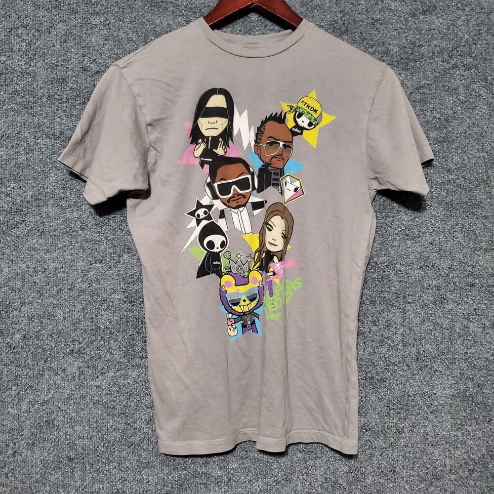 Black Eyed Peas Concert Shirt Small Gray Y2K Music Tour Band Pop Hip Hop Fergie